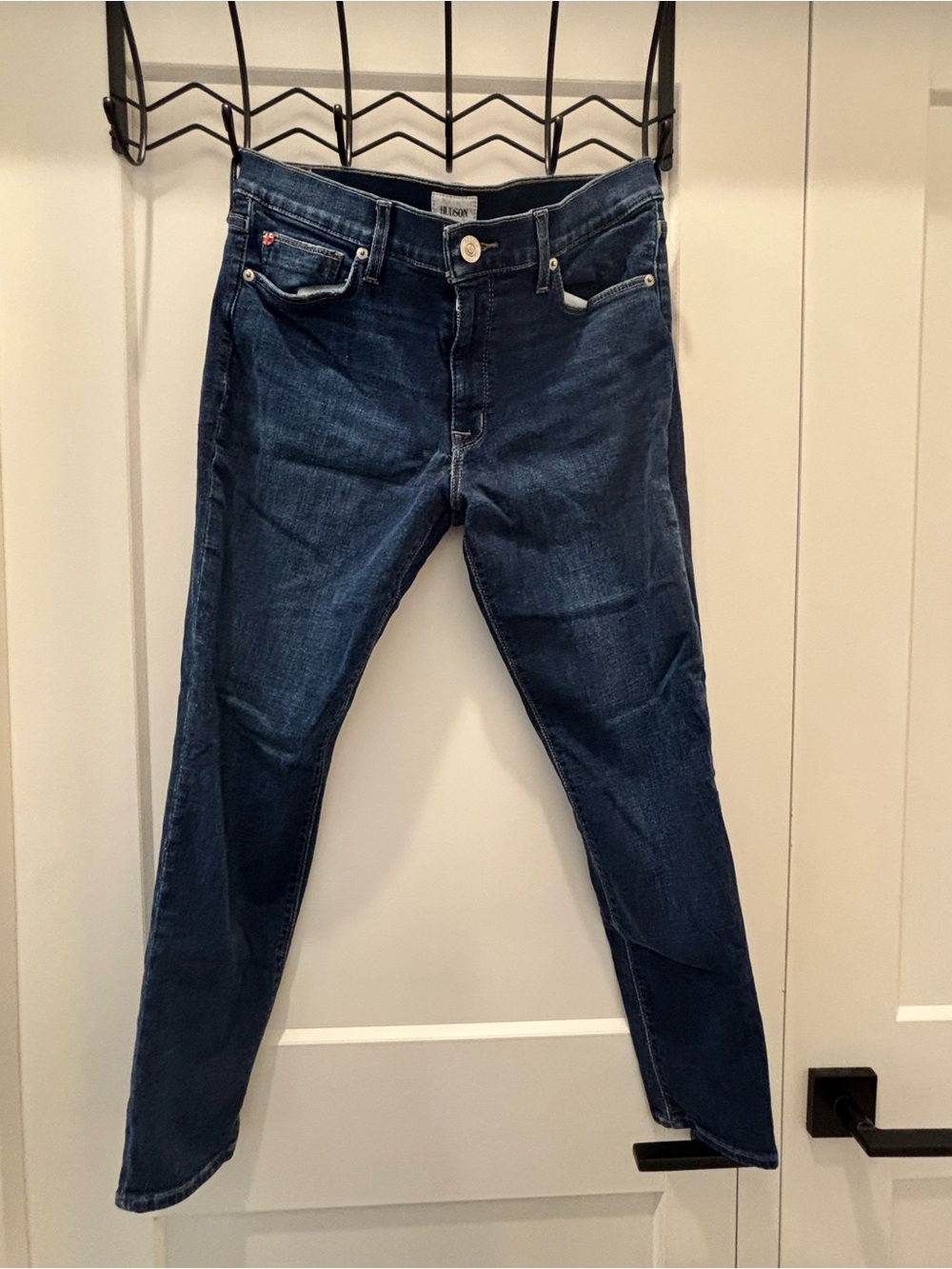 Hudson Natalie Midrise Skinny Ankle Dark Wash Jeans